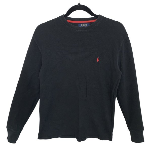 Ralph Lauren Black Vintage Polo Sweatshirt SZ S - Picture 1 of 6